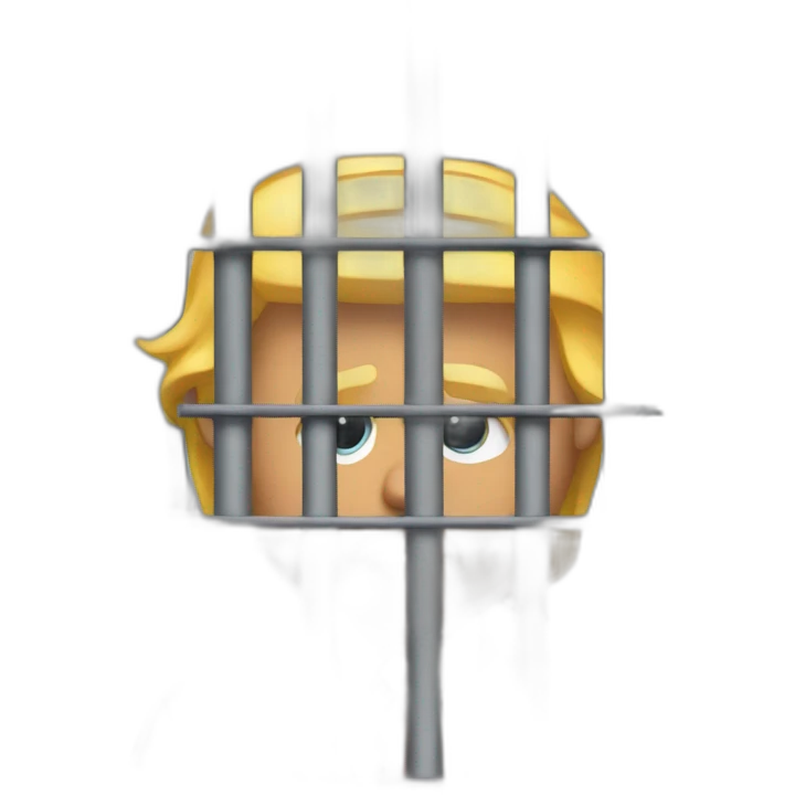 Trump behind bars emoji