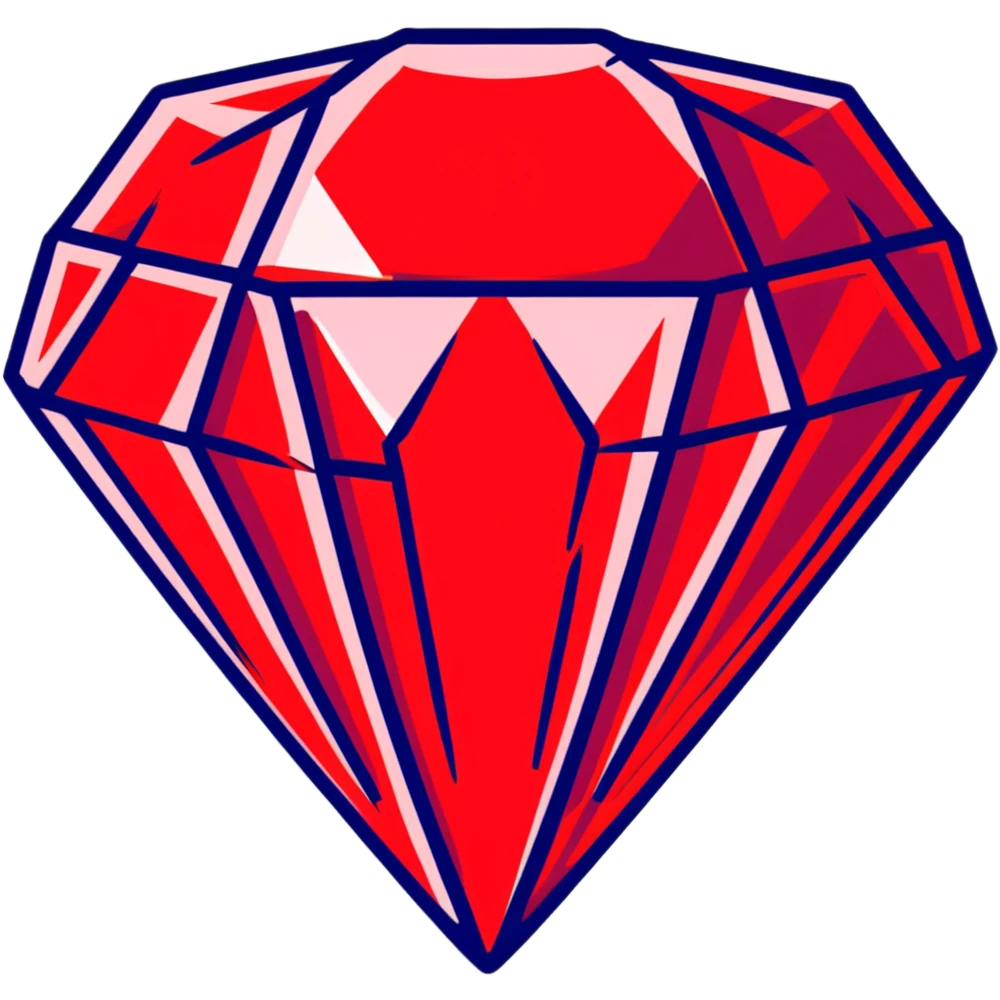 red diamond gem emoji