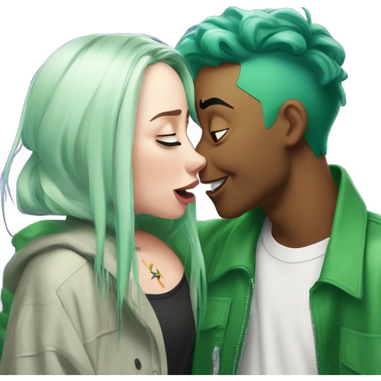 Spiderman kiss Billie Eillish emoji