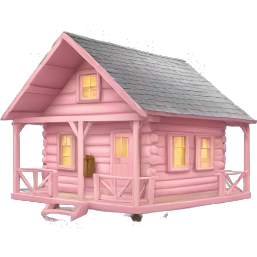light pink cabin emoji