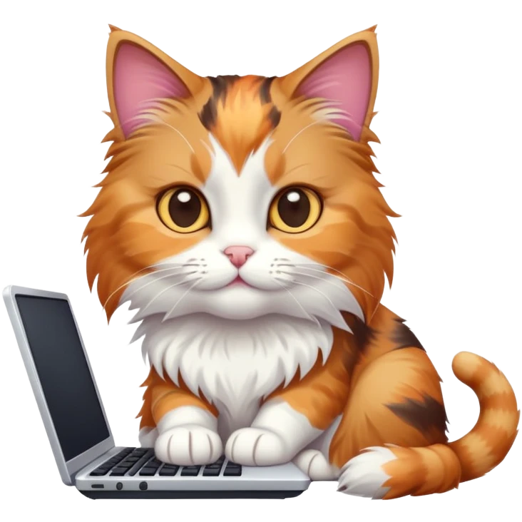 Cat on computer  emoji