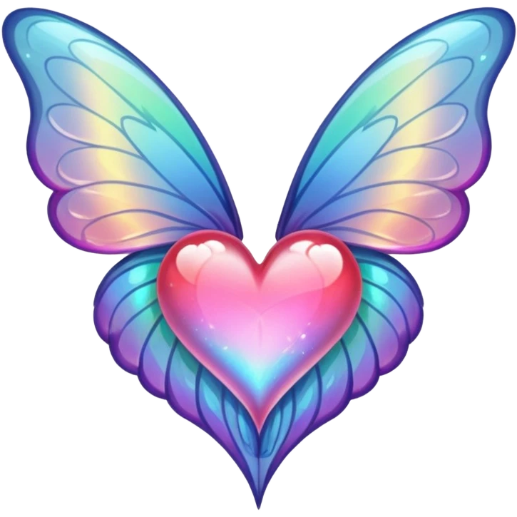 fairytale wings heart emoji