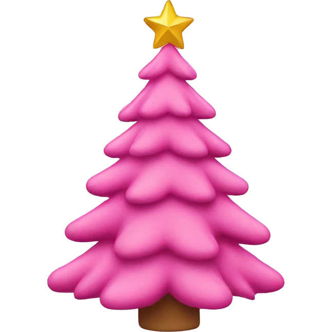 Pink christmas tree emoji