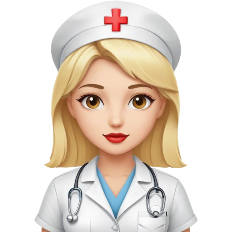 Sexy blonde nurse emoji
