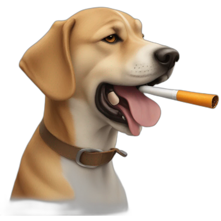 Chien qui fume la pipe emoji
