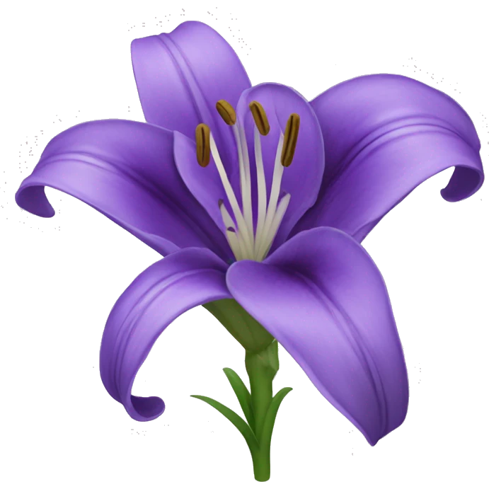 Purple lily flower  emoji