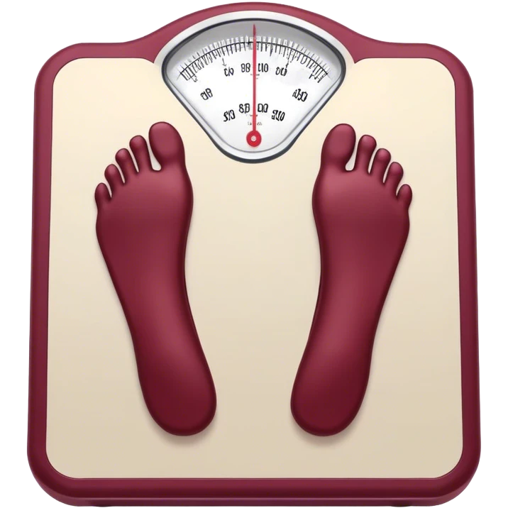body weight scale Burgundy emoji