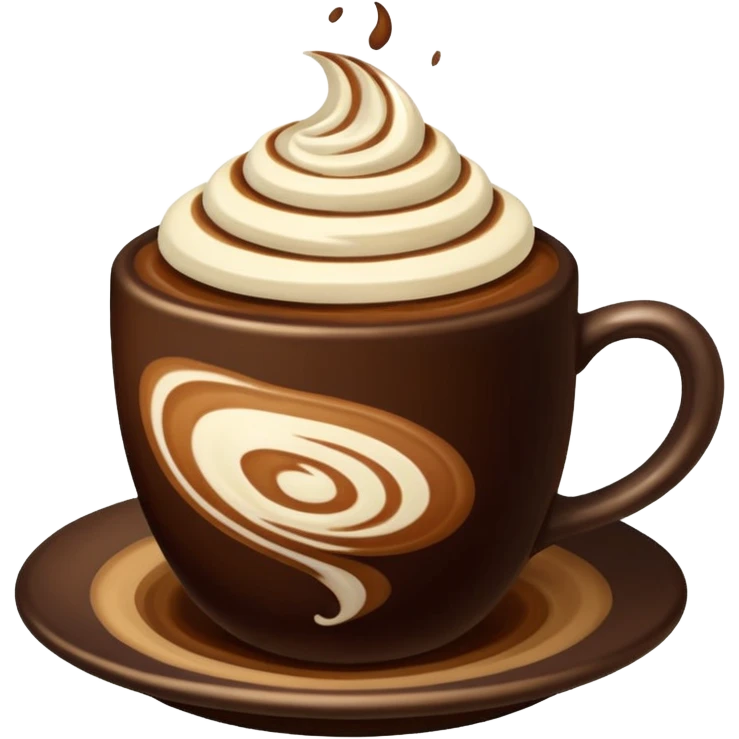 cup of mocca with cream emoji