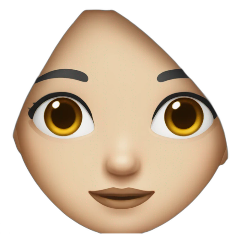 girl with blue eyes and long black hair emoji