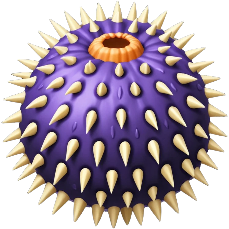 sea urchin, simple, round, spiky emoji