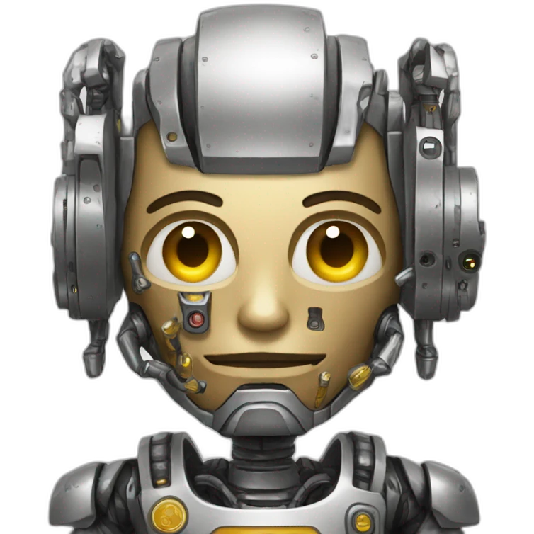 cyborg with beer emoji