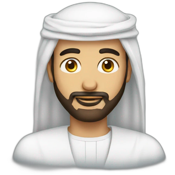 Saudi Guy, full beard emoji