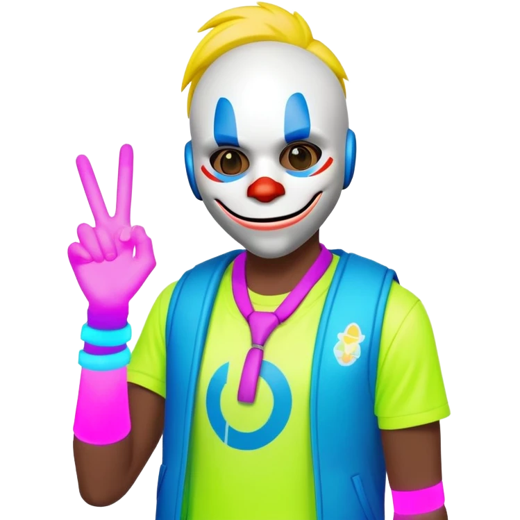 character from the game payday at a rave emoji