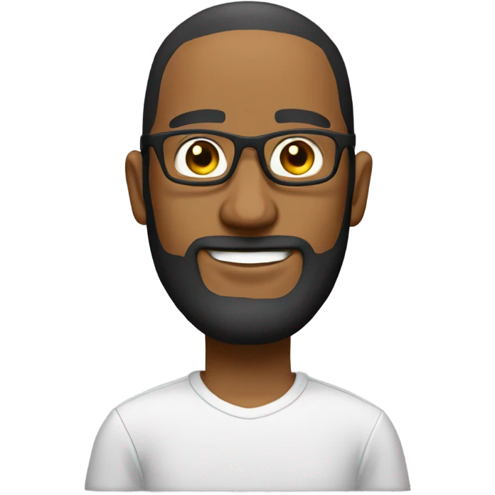 receeded hairline thin beard thick glasses emoji