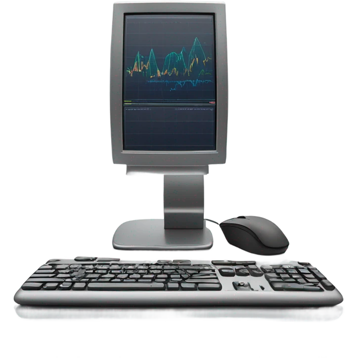 stock market computer emoji