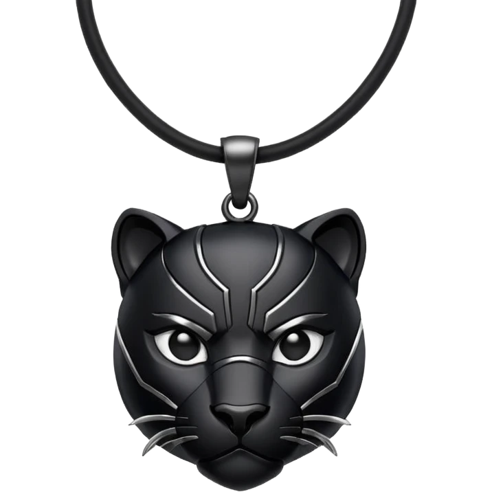 Black panther necklace emoji