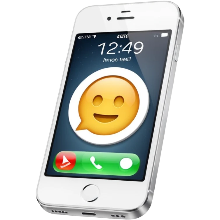 iphone  con fondo negro que diga "llamada entrante" emoji