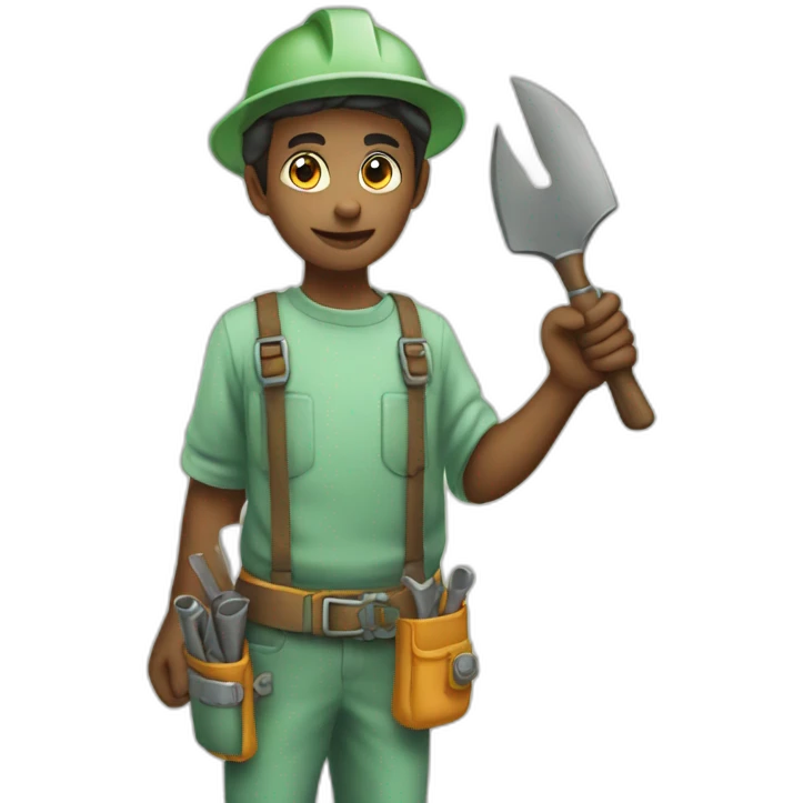 young mint apprentice yielding tool emoji