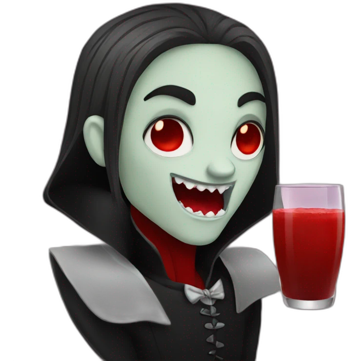 vampire drinking red emoji