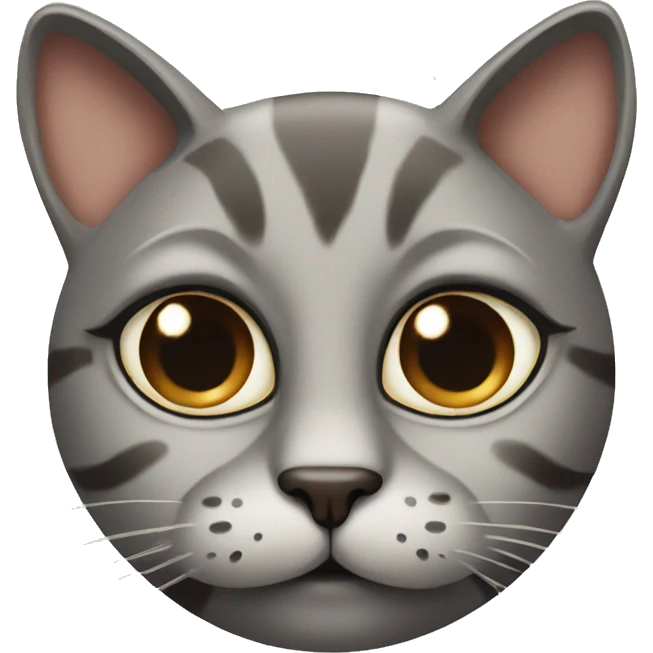 Wide eyed cat with coffee emoji