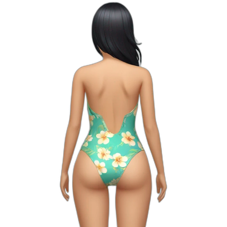 nico robin full body pawg small swimsuit back focus emoji