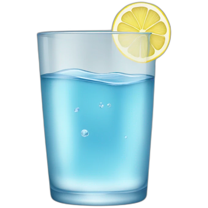 a glass of water with lemon emoji