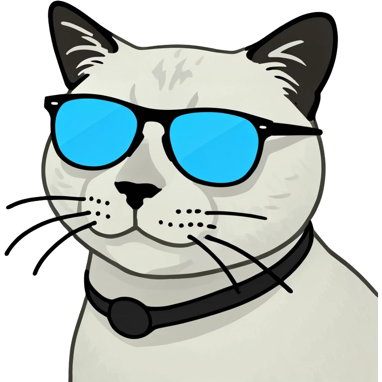 Cat with sunglasses emoji