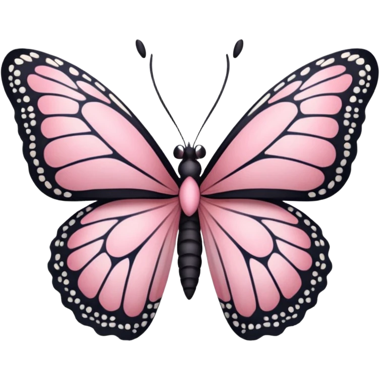 butterfly with pink antlers and lace emoji