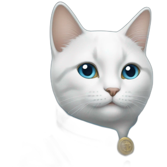 Un chat bleu emoji