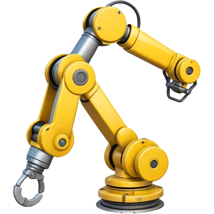 Industrial Arm – Yellow robotic arm, gripping tool emoji