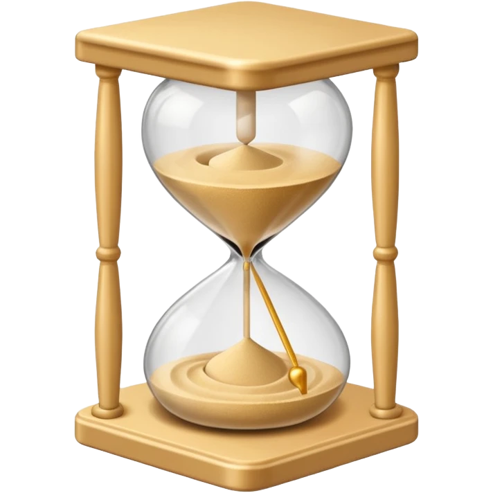 simple minimalist sand-clock emoji