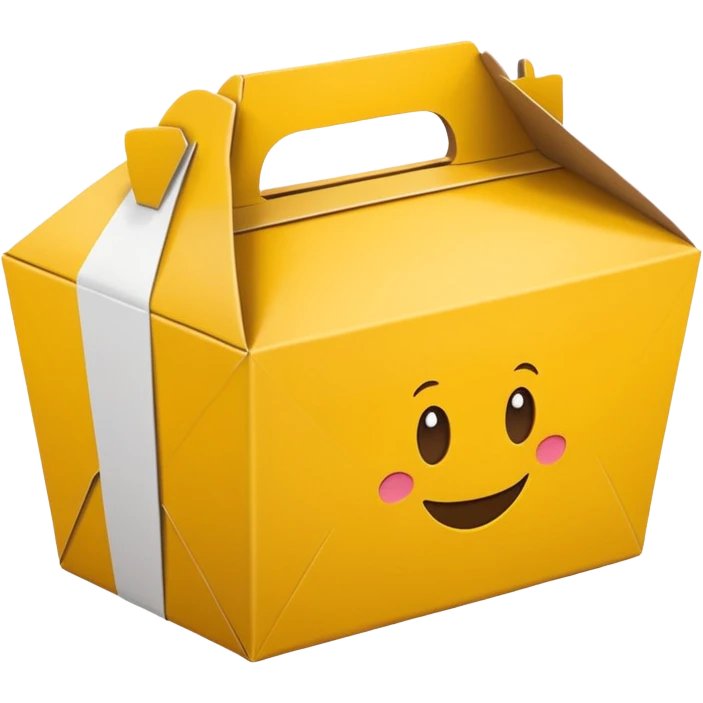 Takeaway Food Box yellow emoji
