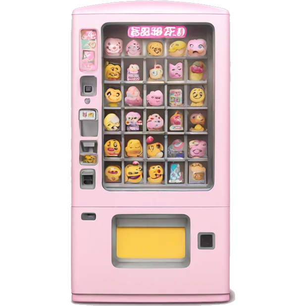 Light pink Japanese gatcha toy vending machine  emoji