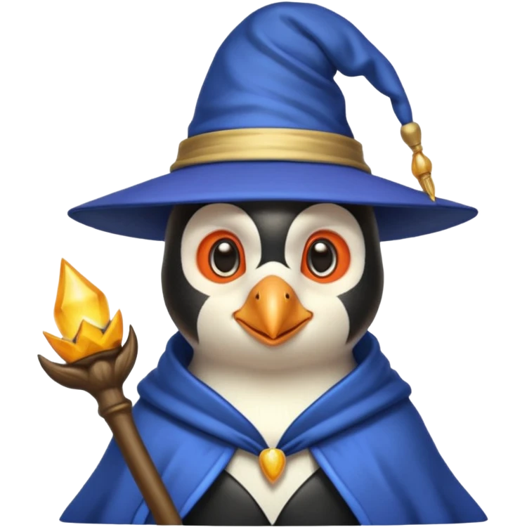 Penguin Wizard gay crush sur un singe emoji