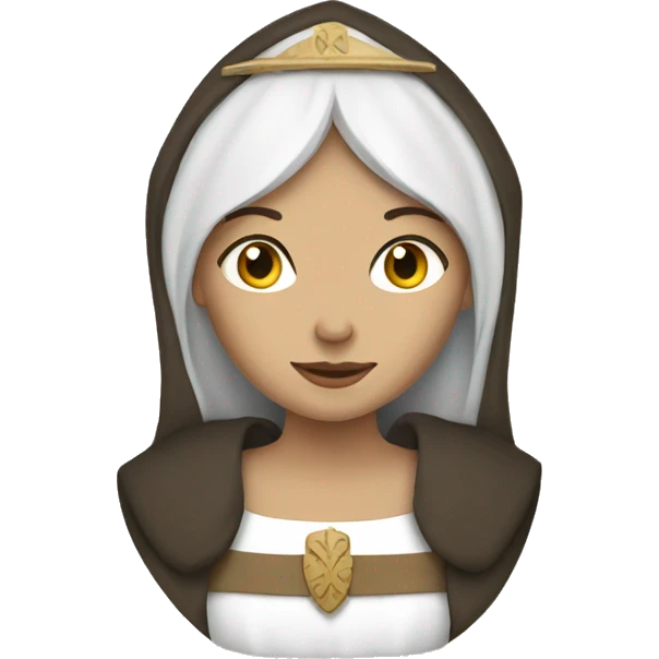 medieval lady white emoji