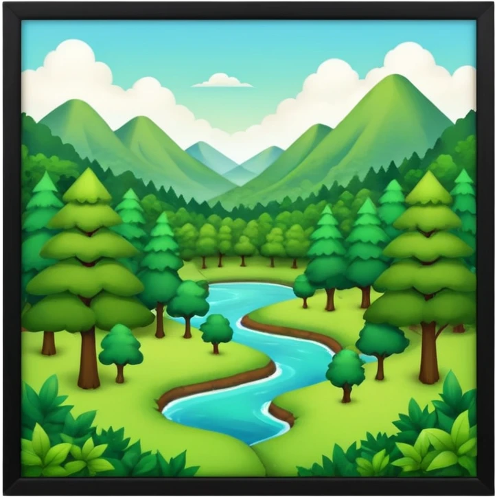 територія серед лісової природи emoji