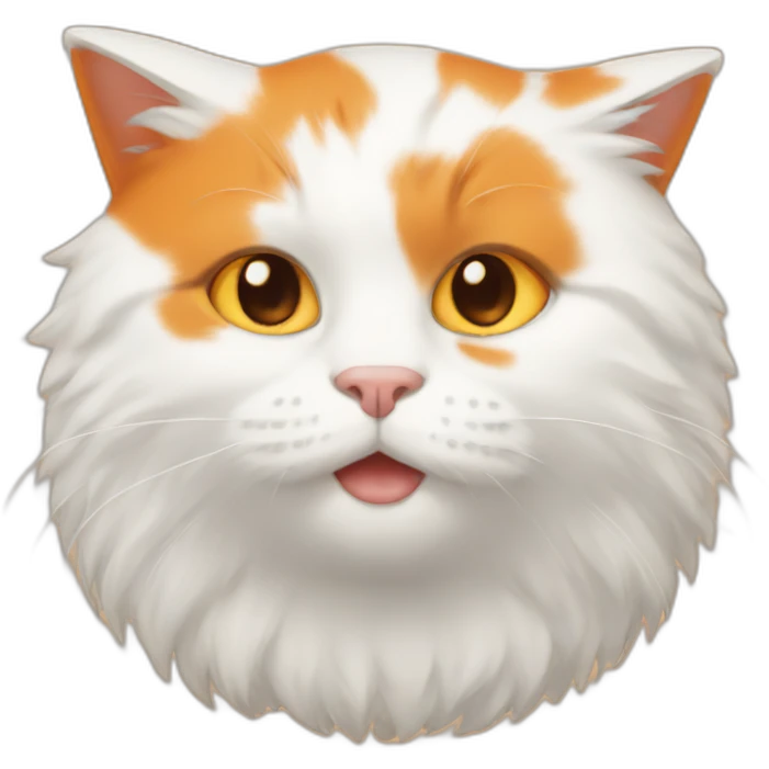 orange with white cat emoji