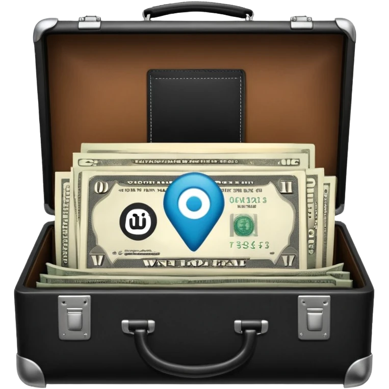 open wifi money bill filled briefcase emoji
