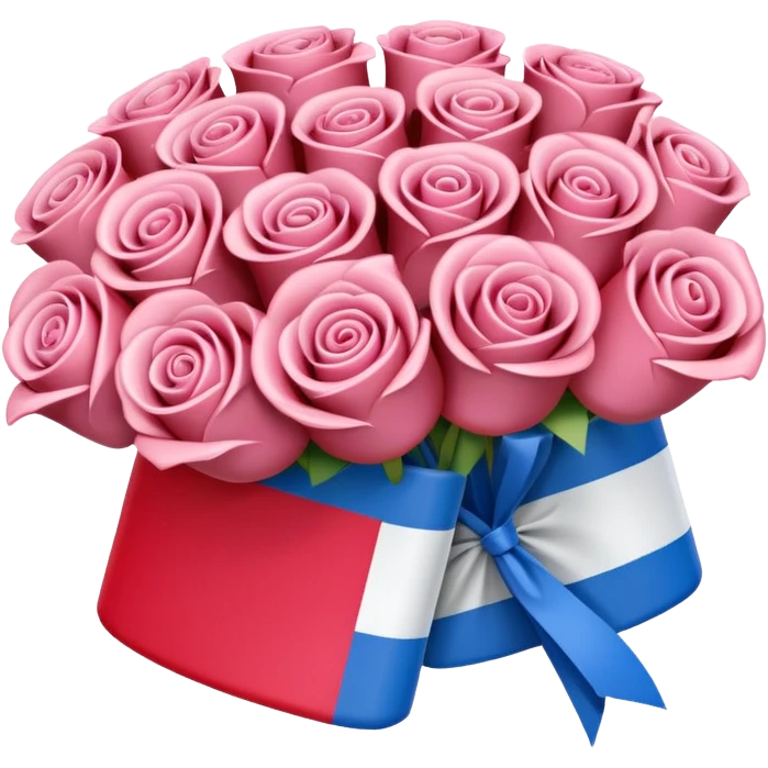 SPAM MEAT rose bouquet wrapped in french flag emoji