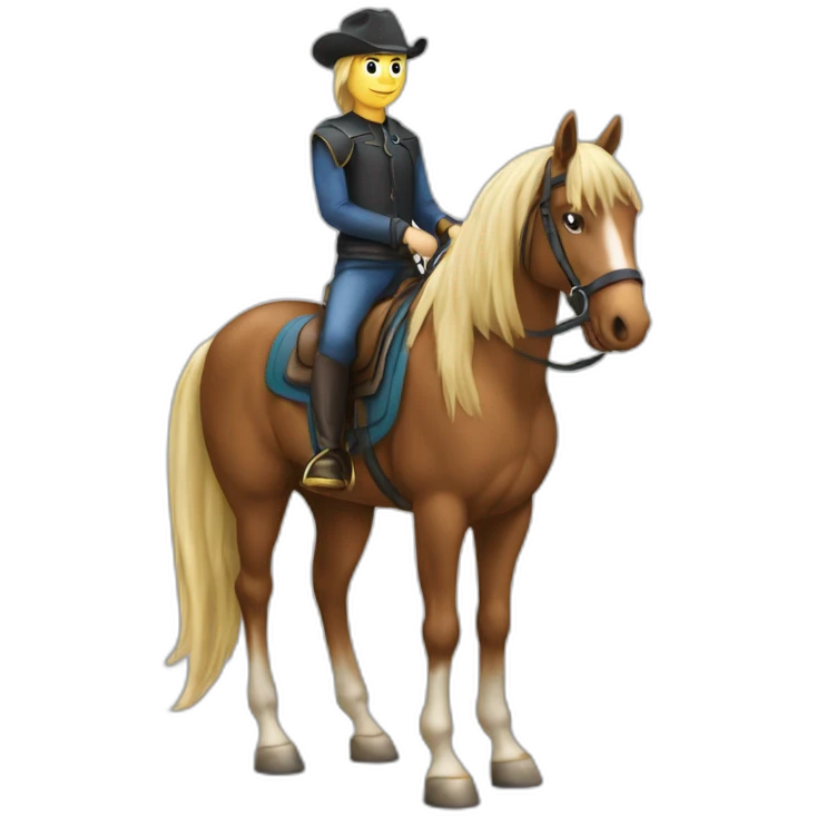 Cheval sur poney emoji