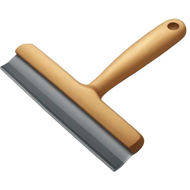 squeegee with long wooden handle emoji