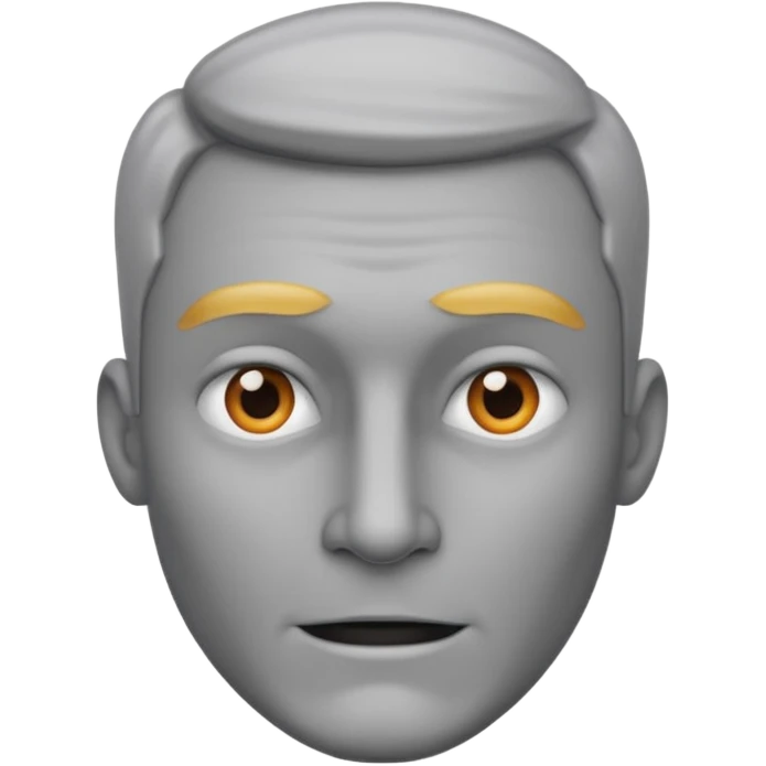 Gray man with a sharp jawline  emoji