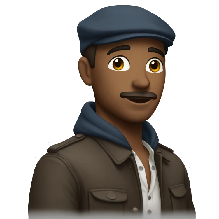 cliché of a parisian man  emoji