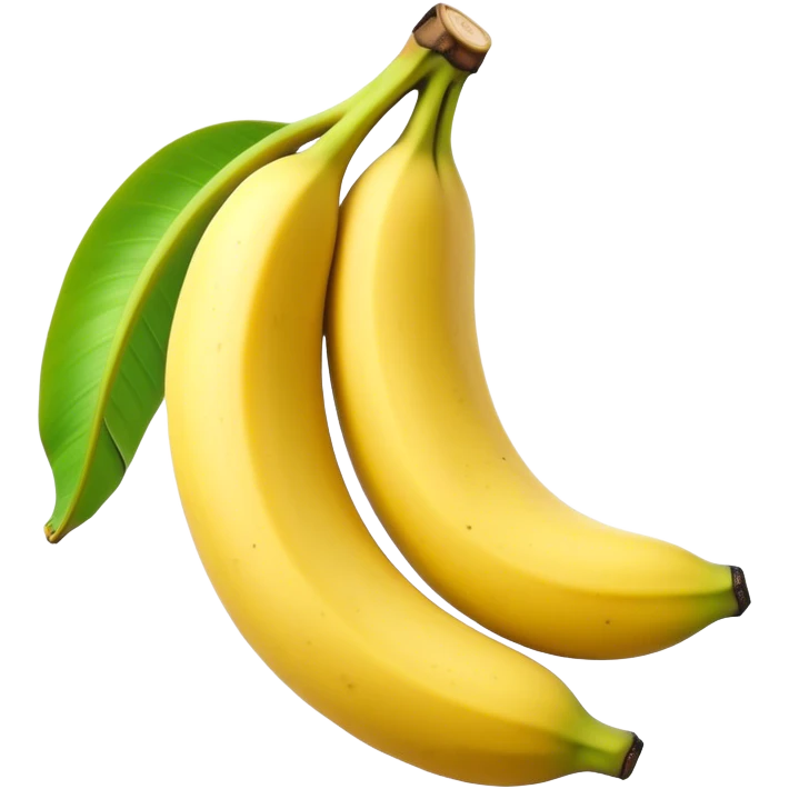 Cinematic Realistic Banana Emoji, Bright and cheerful, with a smooth, yellow peel slightly speckled with spots, revealing a soft, sweet interior. The banana is curved elegantly, standing out against the soft green leaves. Soft glowing outline, capturing the essence of tropical sweetness and energy in a ripe banana. emoji