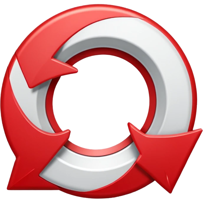 Prompt 15: "Is your backup plan."
Graphic: 🔄 Refresh/loop arrows icon (white with red highlights).
Animation: Arrows rotate smoothly.
Background: Transparent. emoji