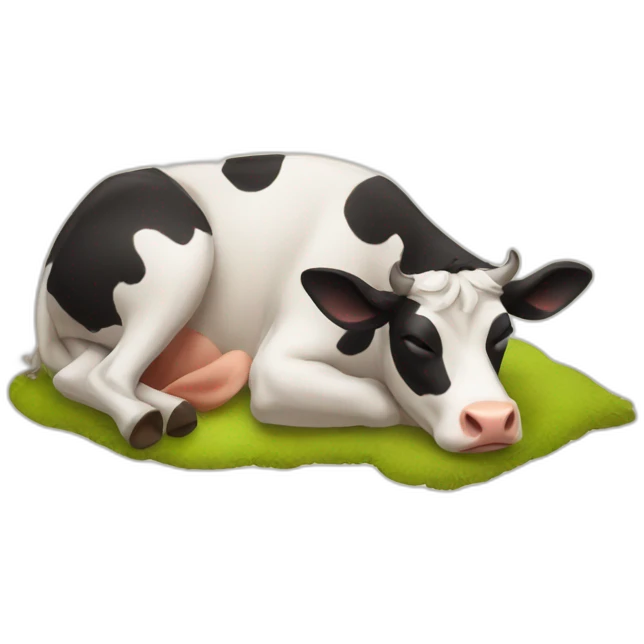 sleeping cow emoji