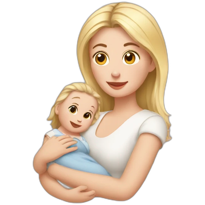 Femme française et son bébé emoji