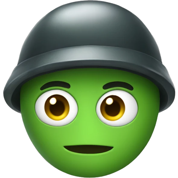 sapo com um capacete  verde emoji