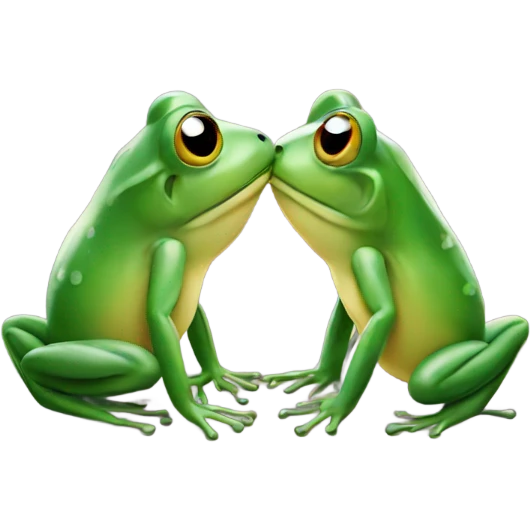 Frogs making out emoji