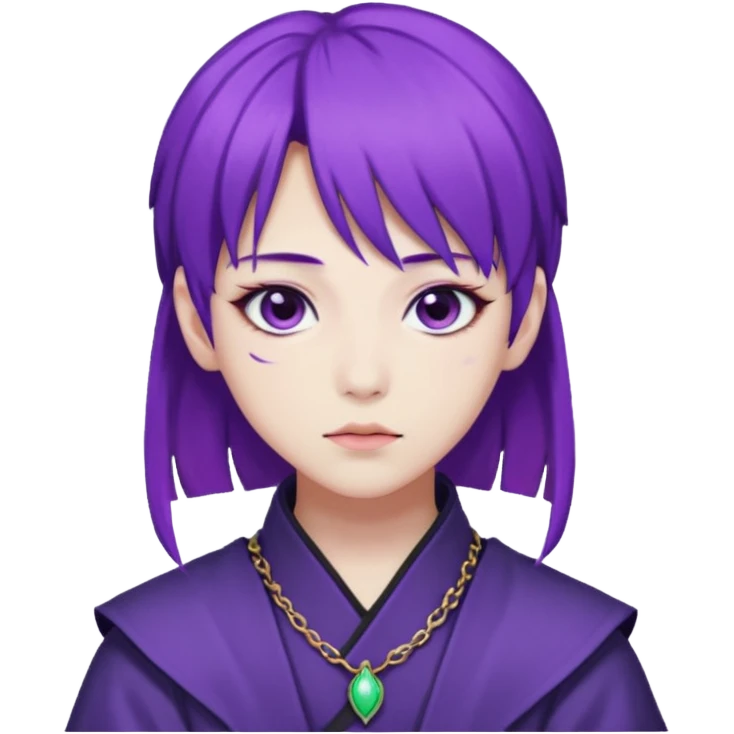 Rumi from K-pop demon hunters purple hair emoji